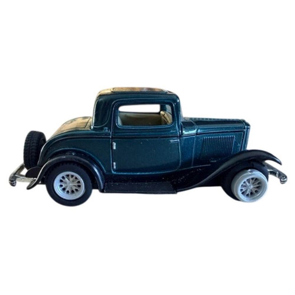 1932 Ford Coupe Diecast Model Car Dark Green Vintage Style